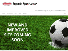 Tablet Screenshot of legends-sportswear.com